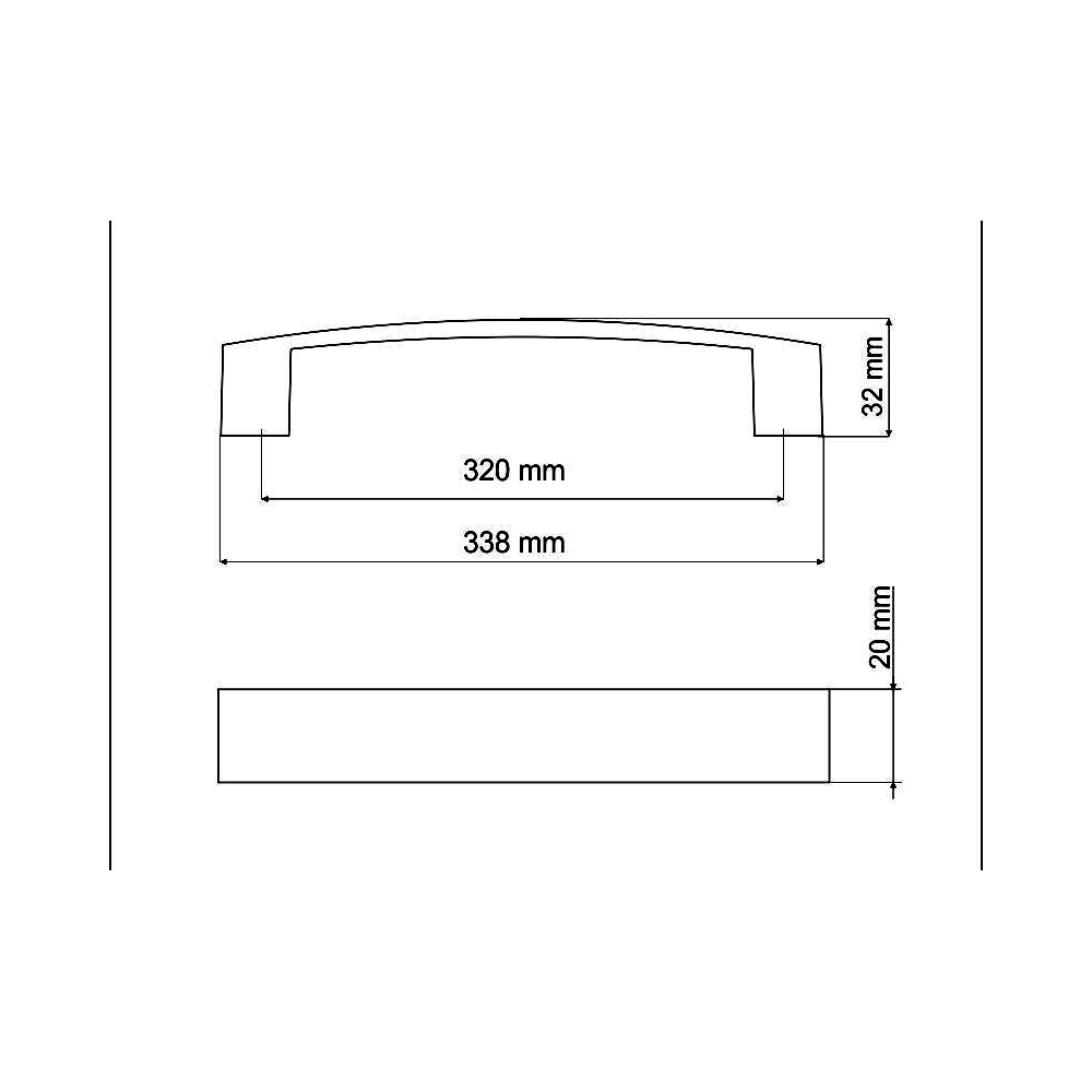 770135 úchytka VOJTA rozteč 320mm satén nikl