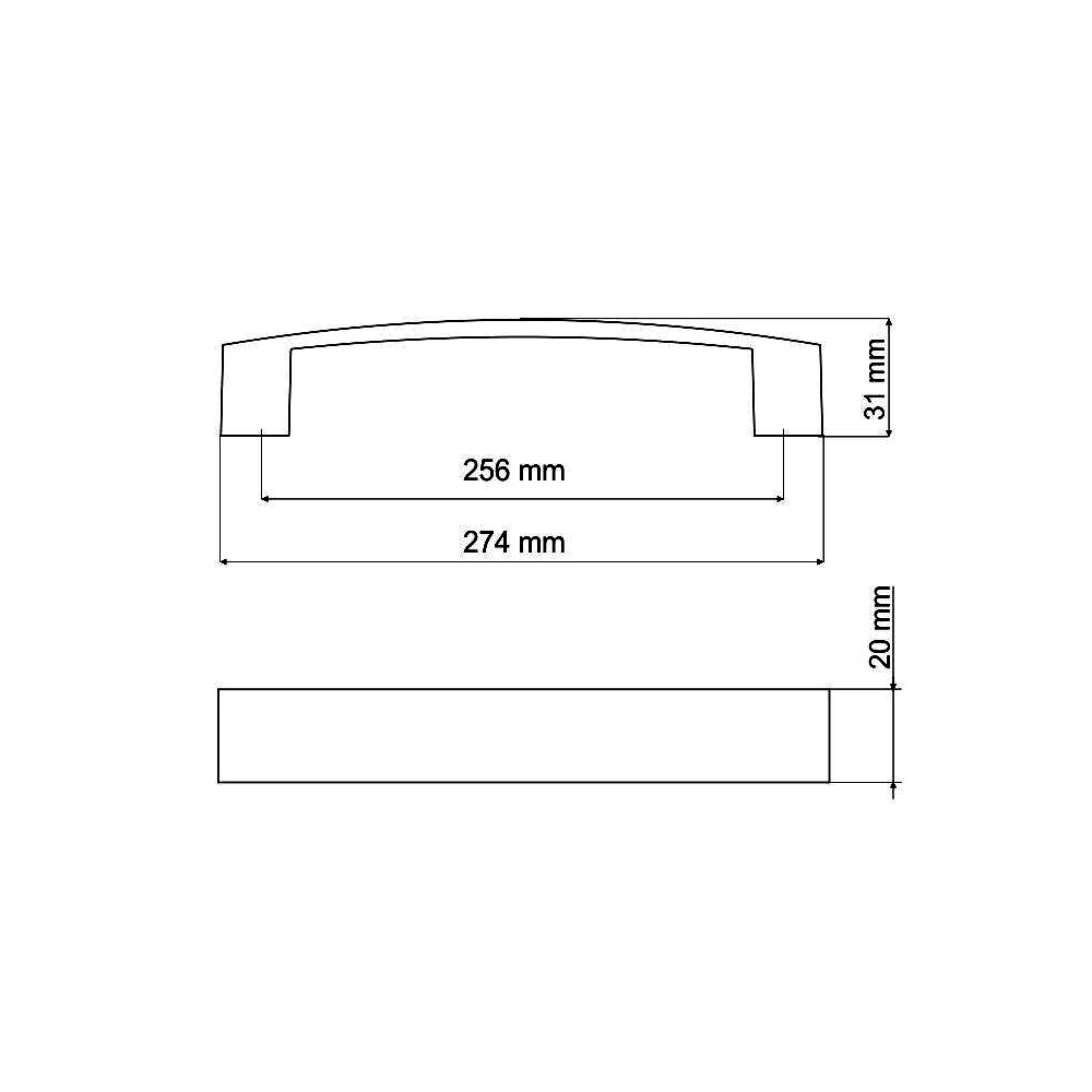 770138 úchytka VOJTA rozteč 256mm satén nikl