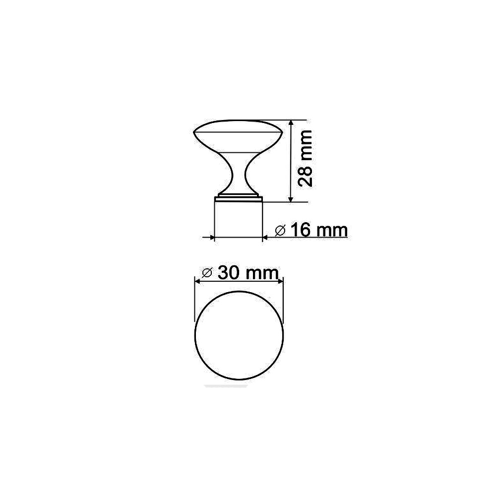 770171 knopka 30mm satén chrom