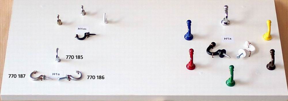 770186 háček kov satén chrom H1s