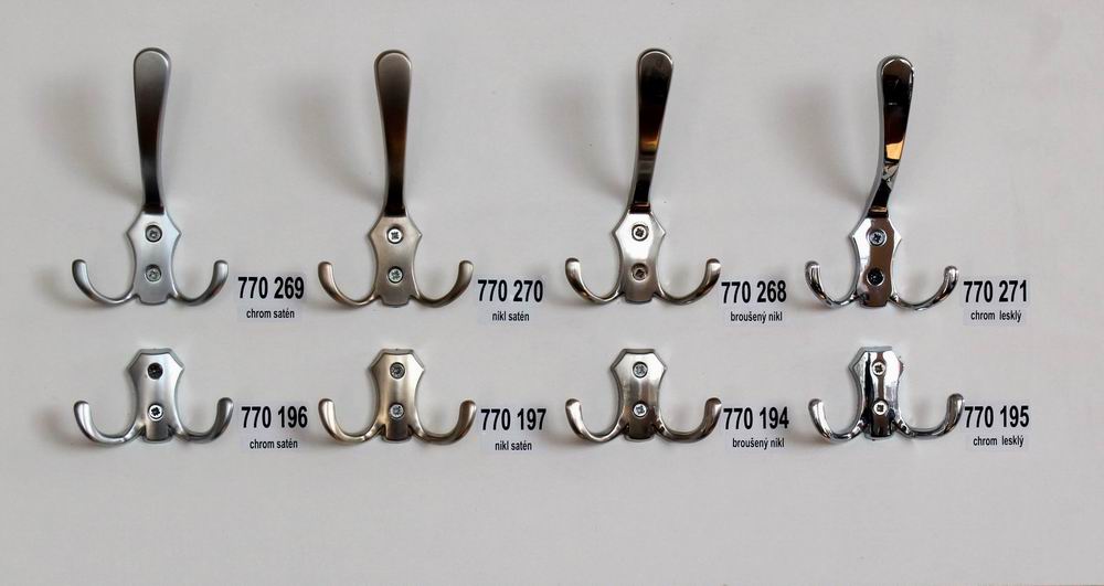 770194 dvojháček kov broušený nikl