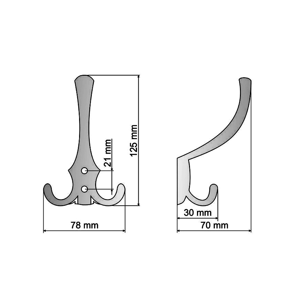 770256 věšák kovový typ Romana
