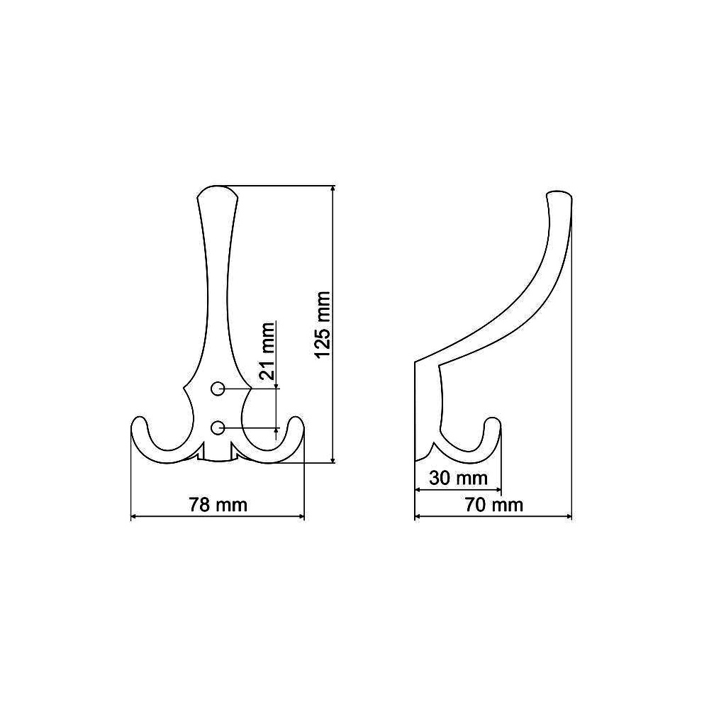 770270 věšák satén nikl