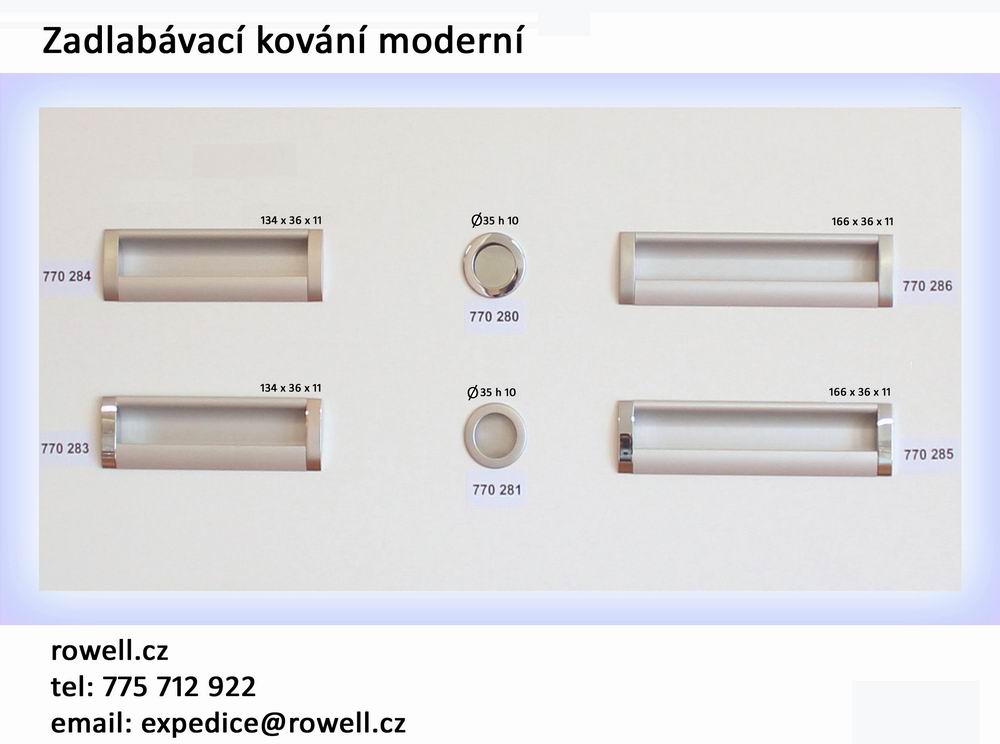 770285 úchytka zápustná rozteč 160mm chrom+hliník