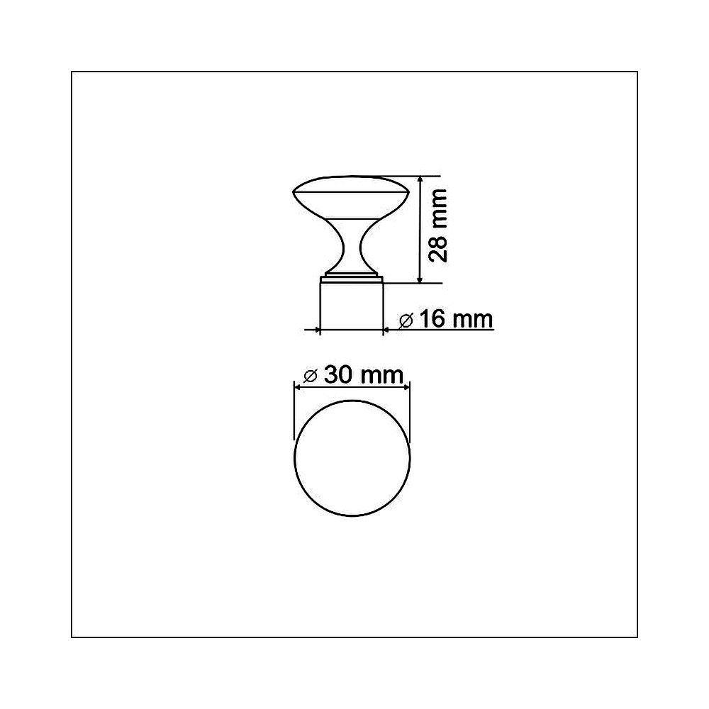 770300 knopka 30mm černá