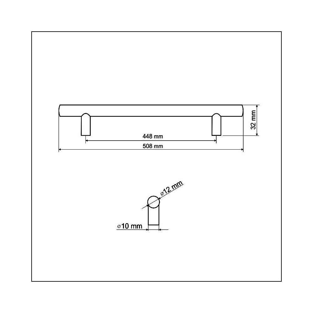 770344 úchytka HRAZDA rozteč 544mm matný chrom