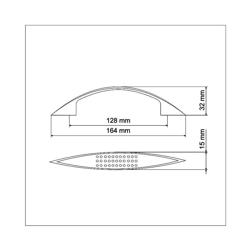 770378 úchytka  DANIEL rozteč 128mm chrom satén