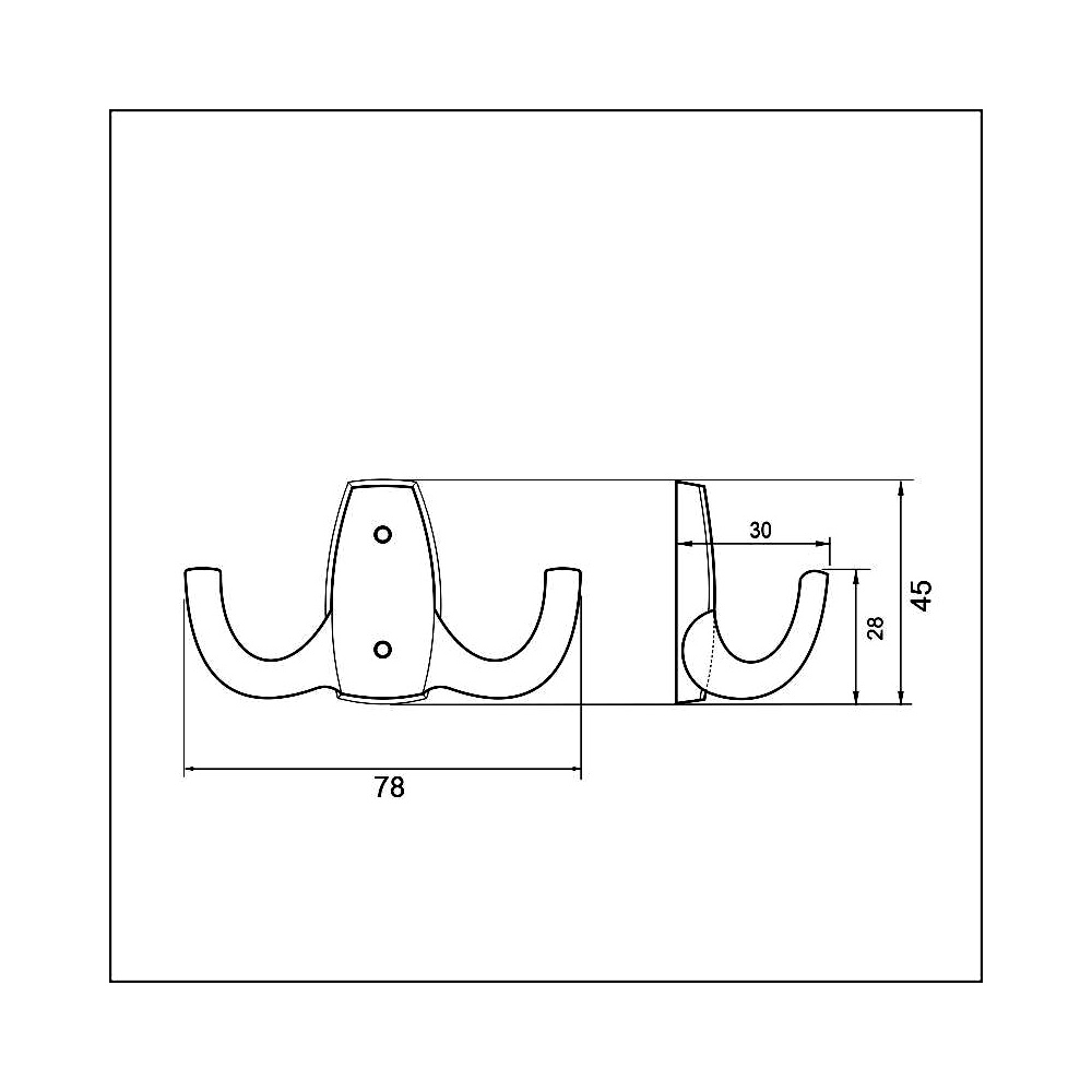 770385 dvojháček kov staromosaz