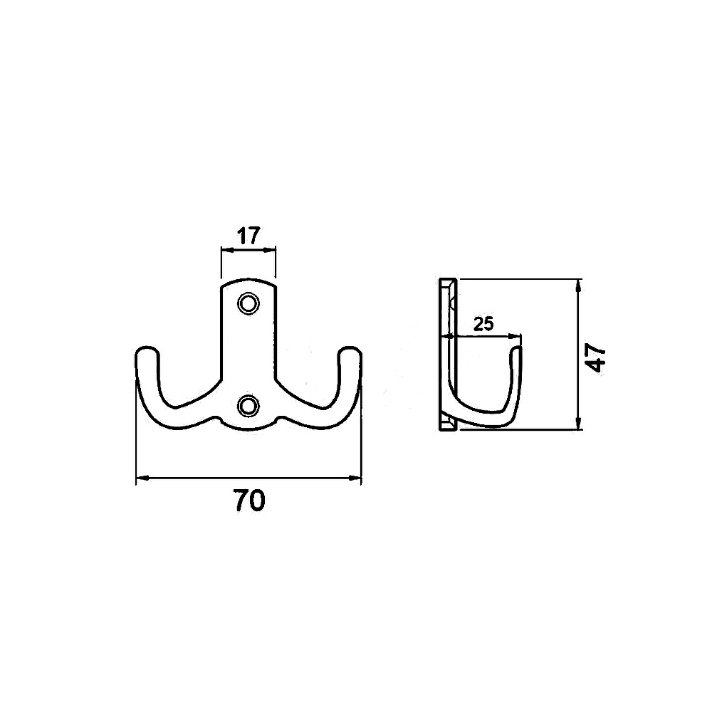 770400 dvojháček kov černý