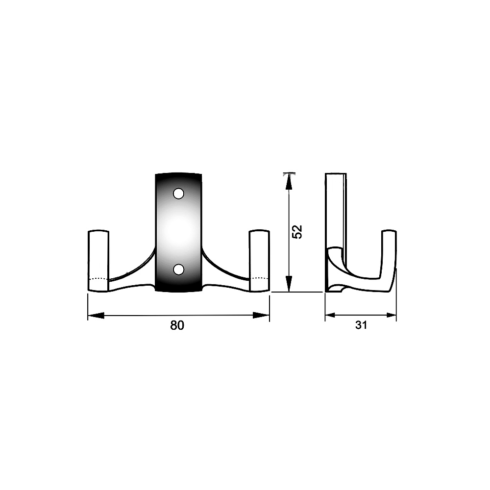770411 dvojháček kov satén chrom