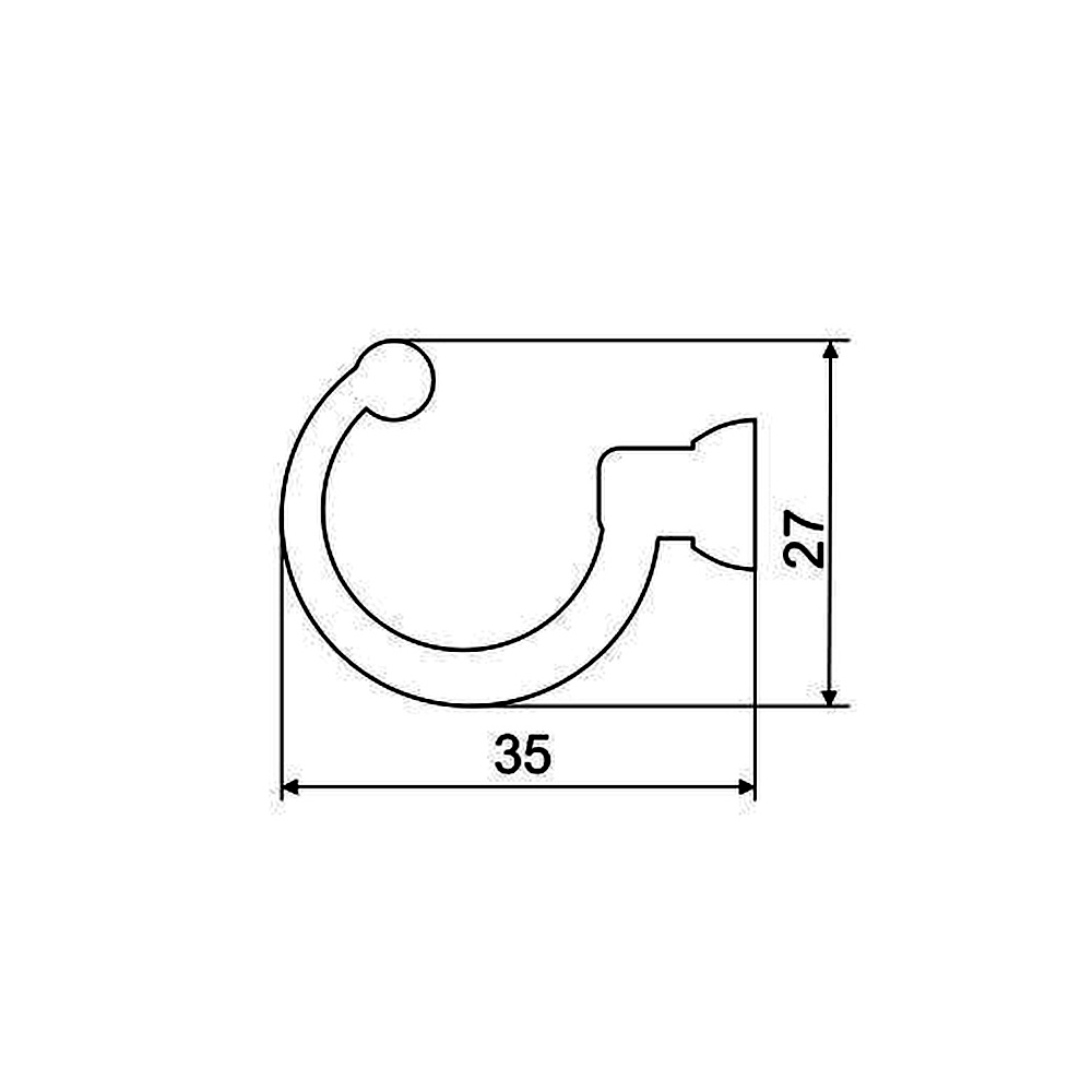 770417 háček kov černý H1s