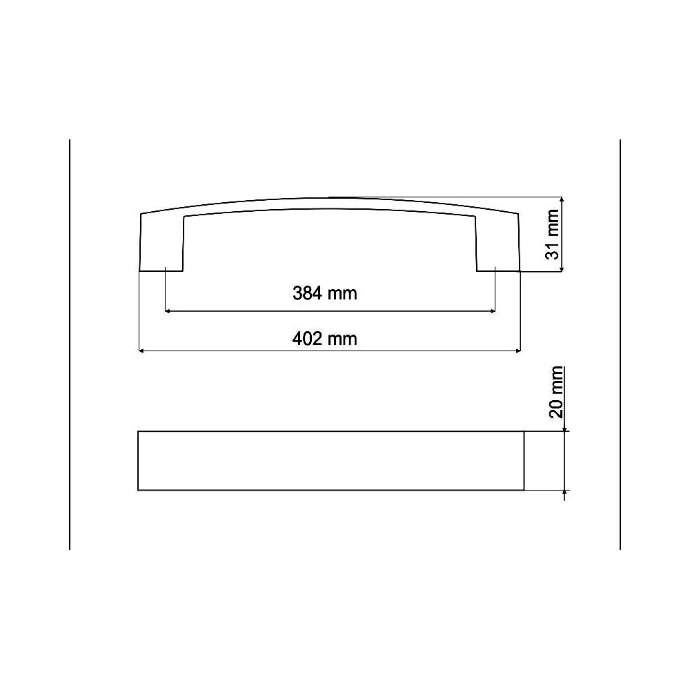 770423 úchytka VOJTA rozteč 384mm černá