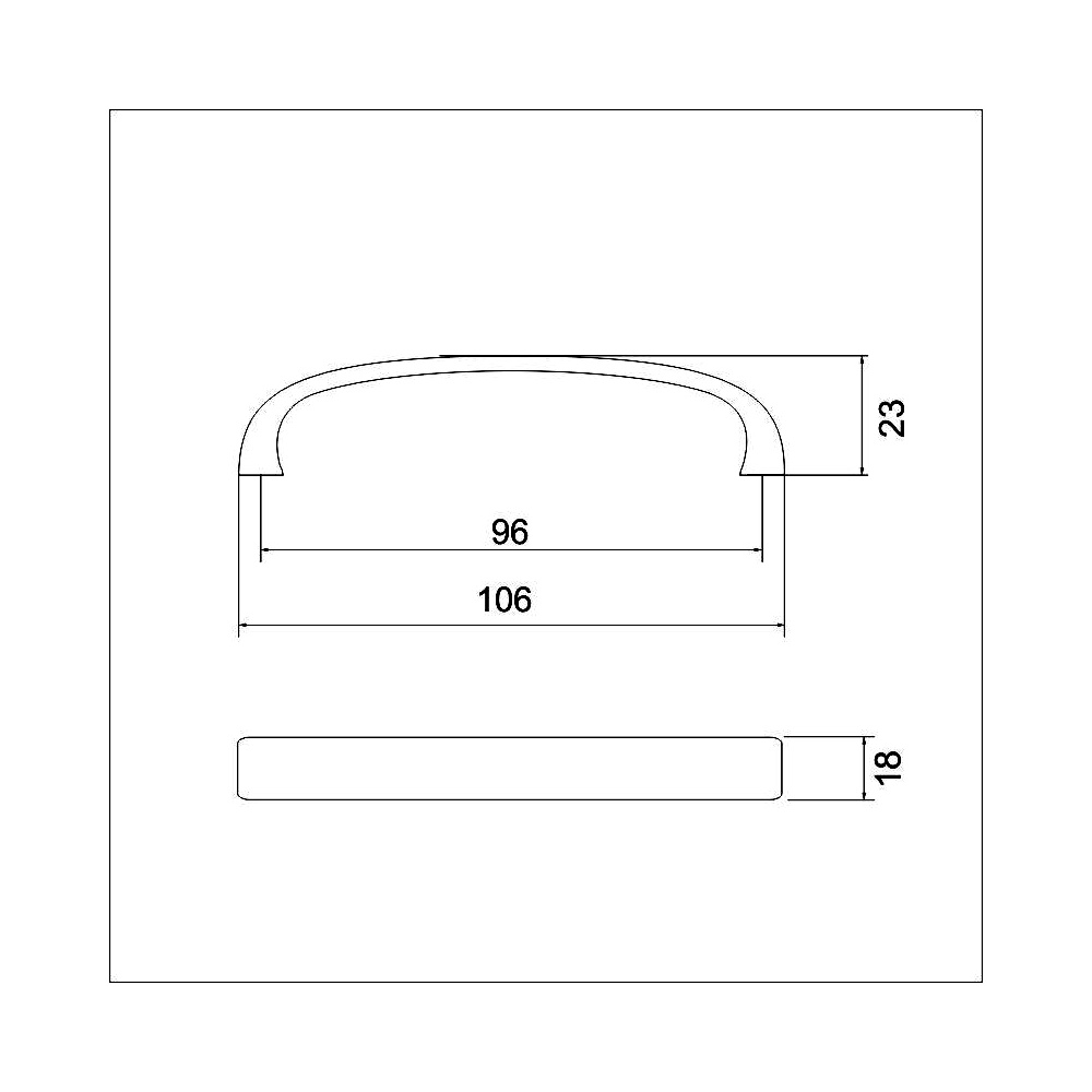 770444 úchytka  KORTINA rozteč 96mm černý lak