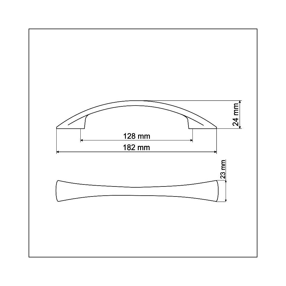 770451 úchytka  DARA rozteč 128mm černý lak