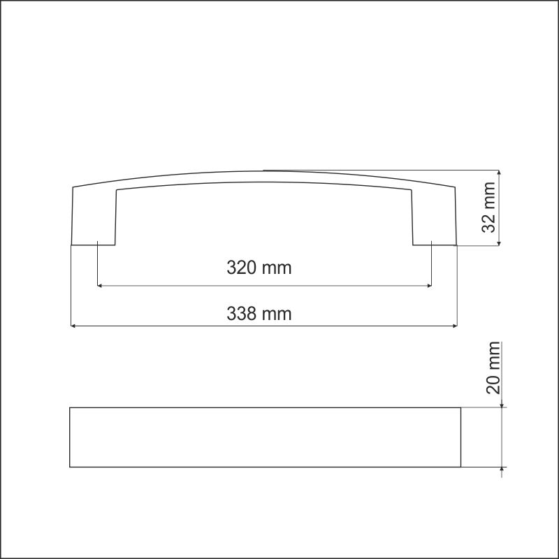 770461 úchytka VOJTA rozteč 320mm chrom