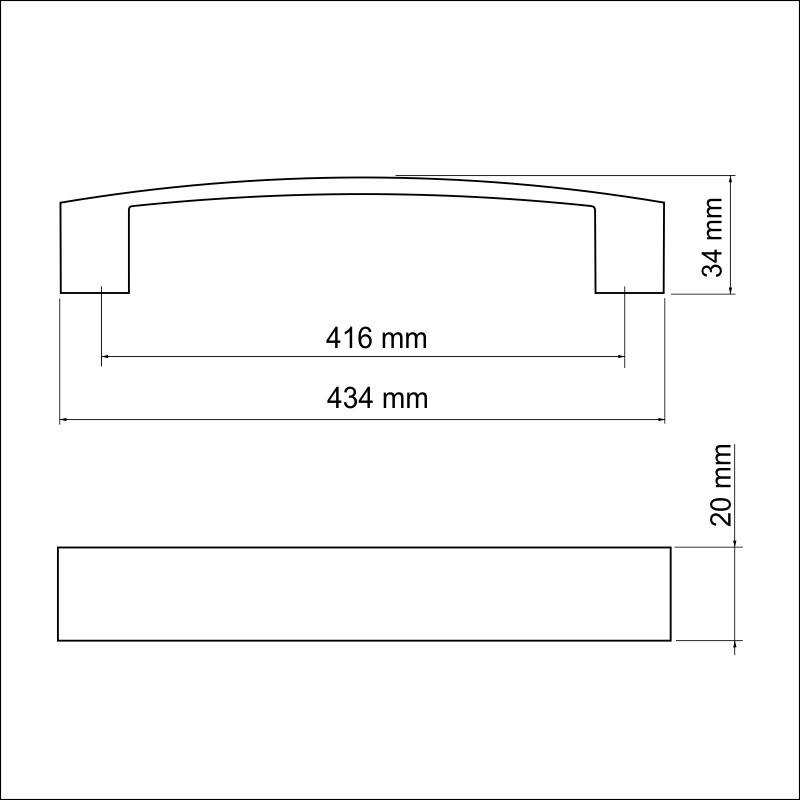 770462 úchytka VOJTA rozteč 416mm satén nikl