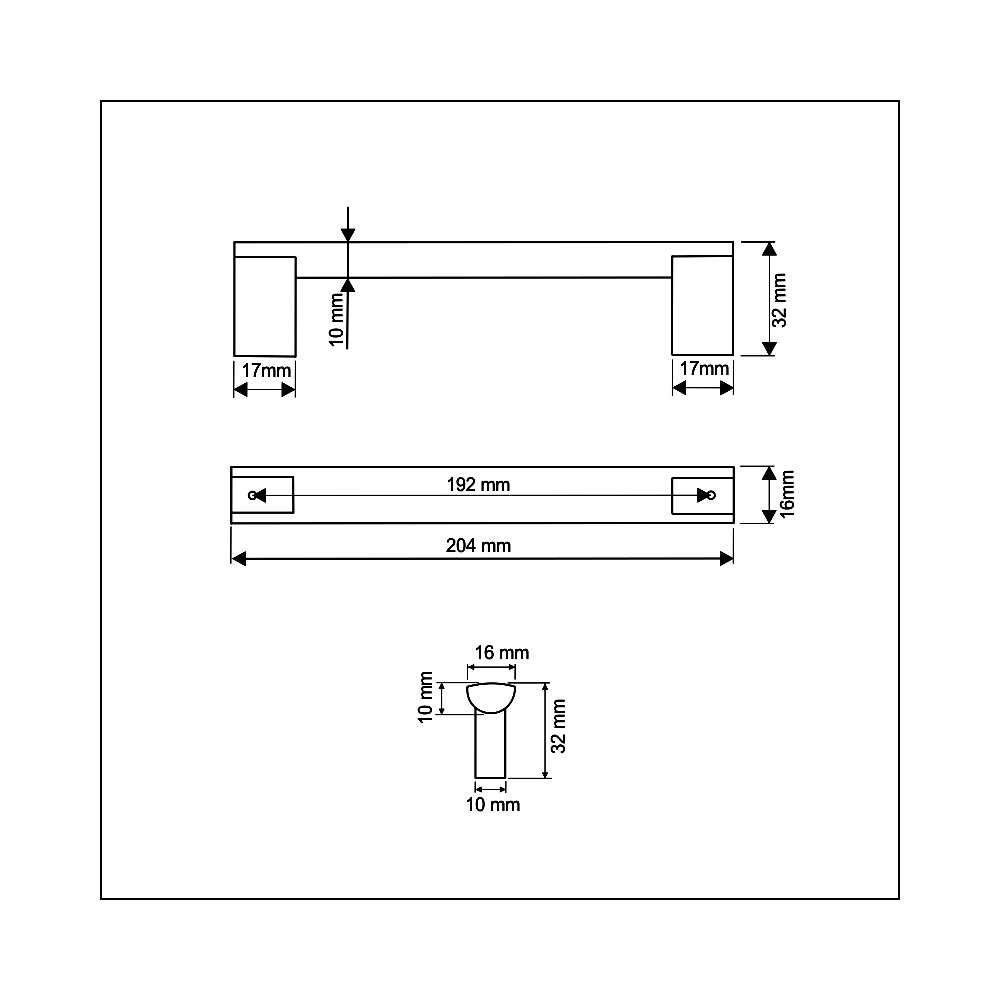 770504 úchytka hliník rozteč rozteč 192mm