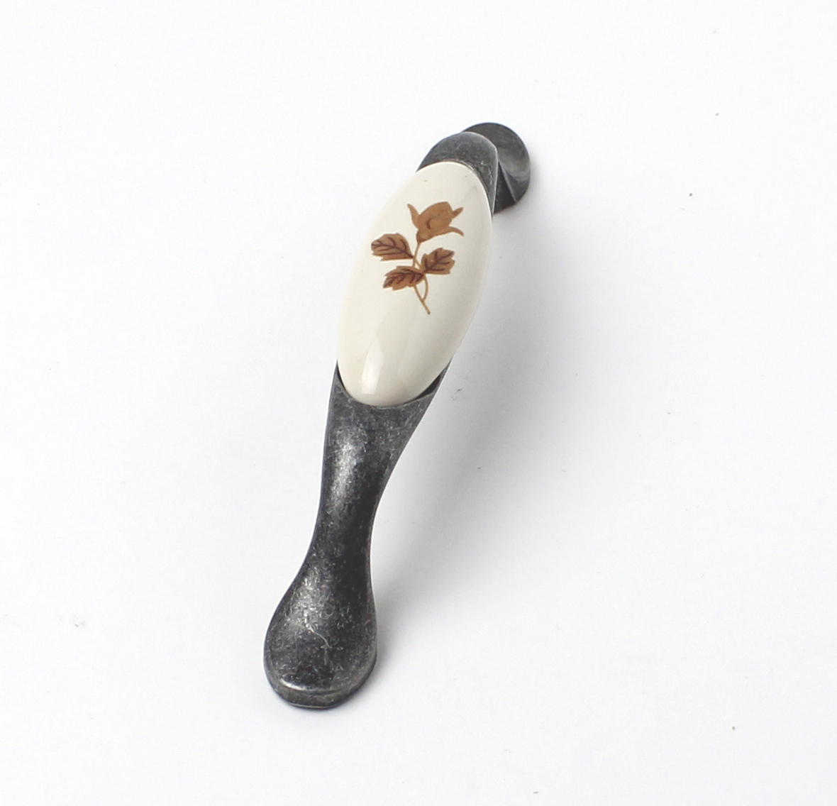 81044- úchytka starostřbro 96mm porcelán. podzim