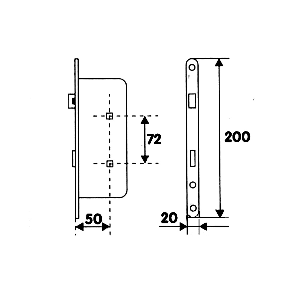 81054 - zámek zadlab.+plech, 72 50 WC