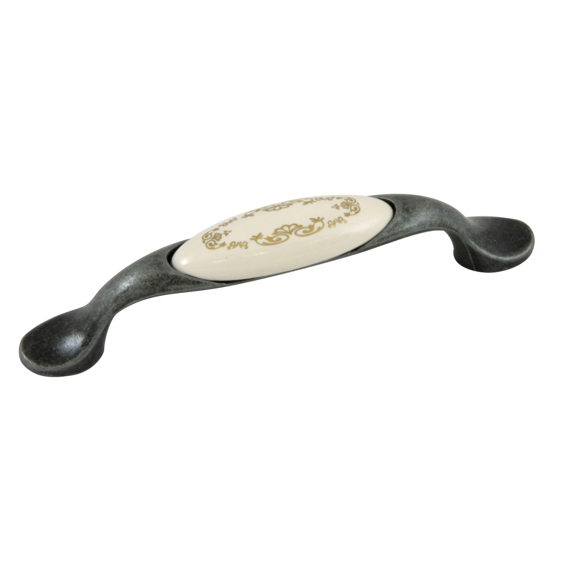 81109 úchytka rozteč 96mm starostř. porcelán, ornament