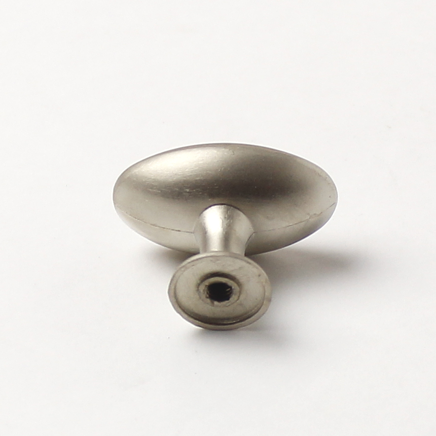 91021 knopka kovová ovál 34x22mm, satén nikl