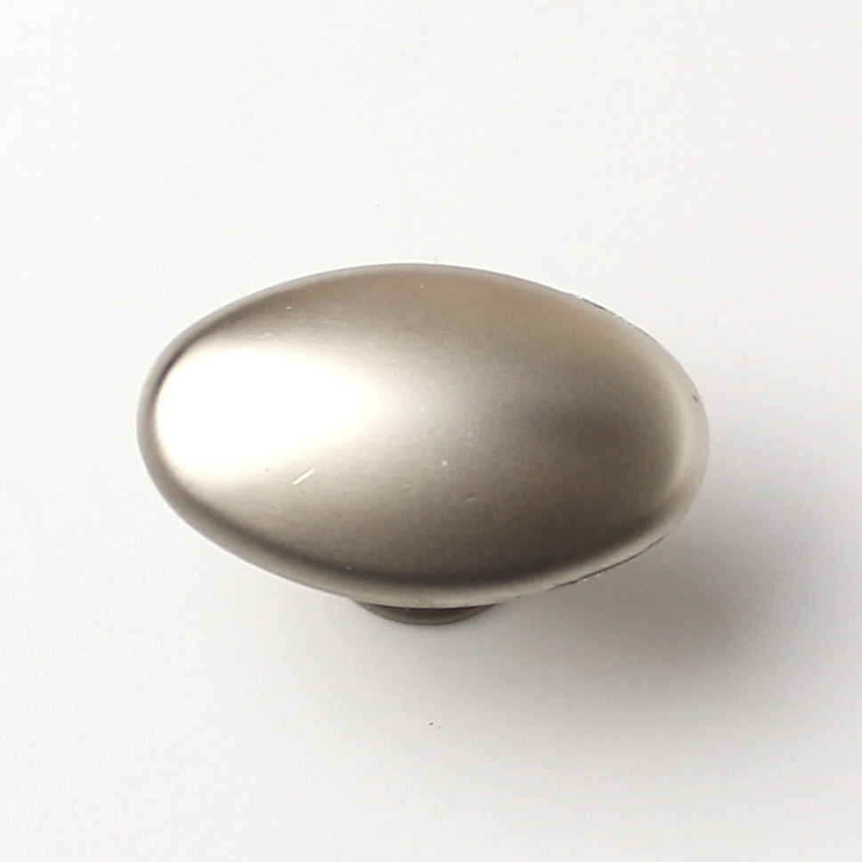 91021 knopka kovová ovál 34x22mm, satén nikl