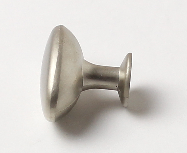 91021 knopka kovová ovál 34x22mm, satén nikl