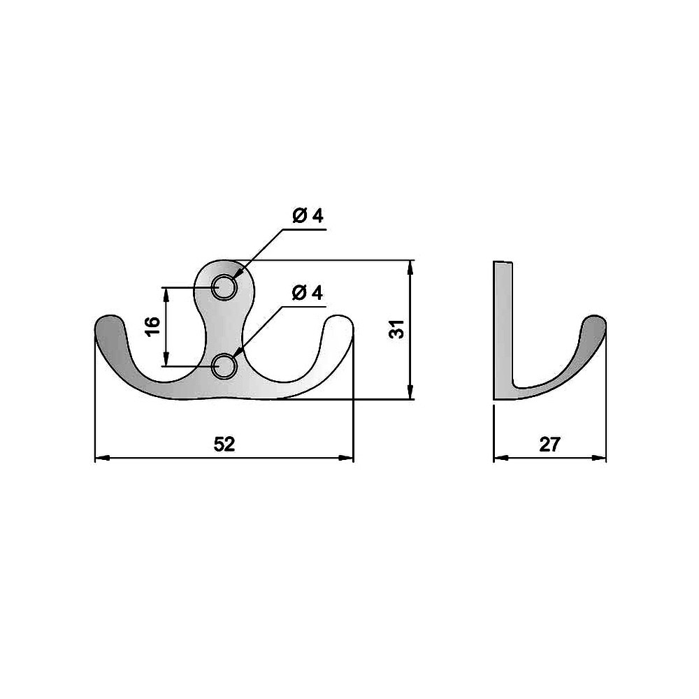 91051 dvojháček satén nikl