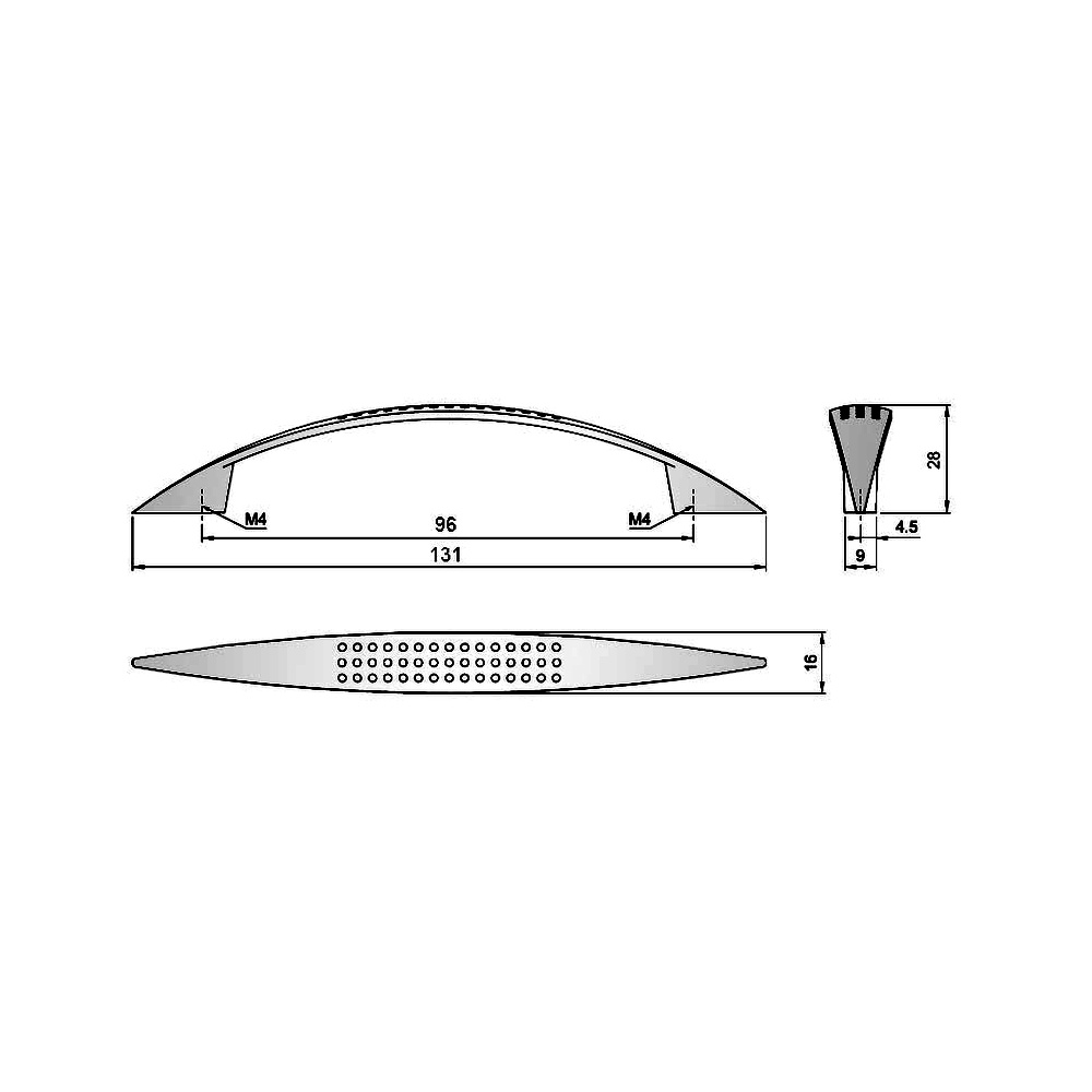 91052 úchytka rozteč 96mm chrom lesk (typ Jamo)