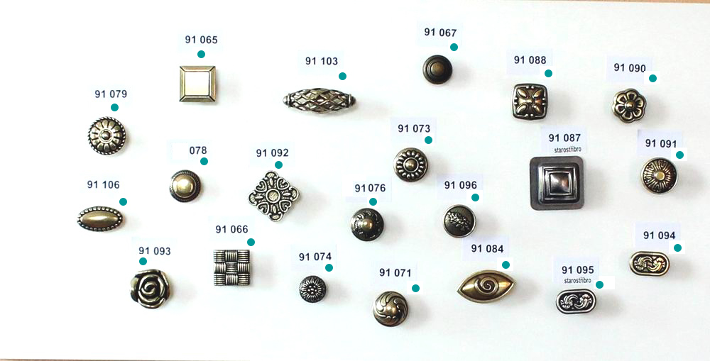 91074 knopka malá 23mm, staromosaz, rustikální