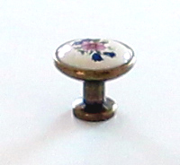 91108 knopka 30,5mm, porcelán. barevná kytka