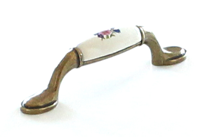 91126 úchytka rozteč 96mm porcelánbéž. kytka