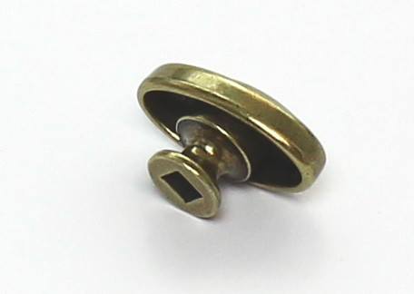 91140 knopka oválná 19x34mm, staromosaz