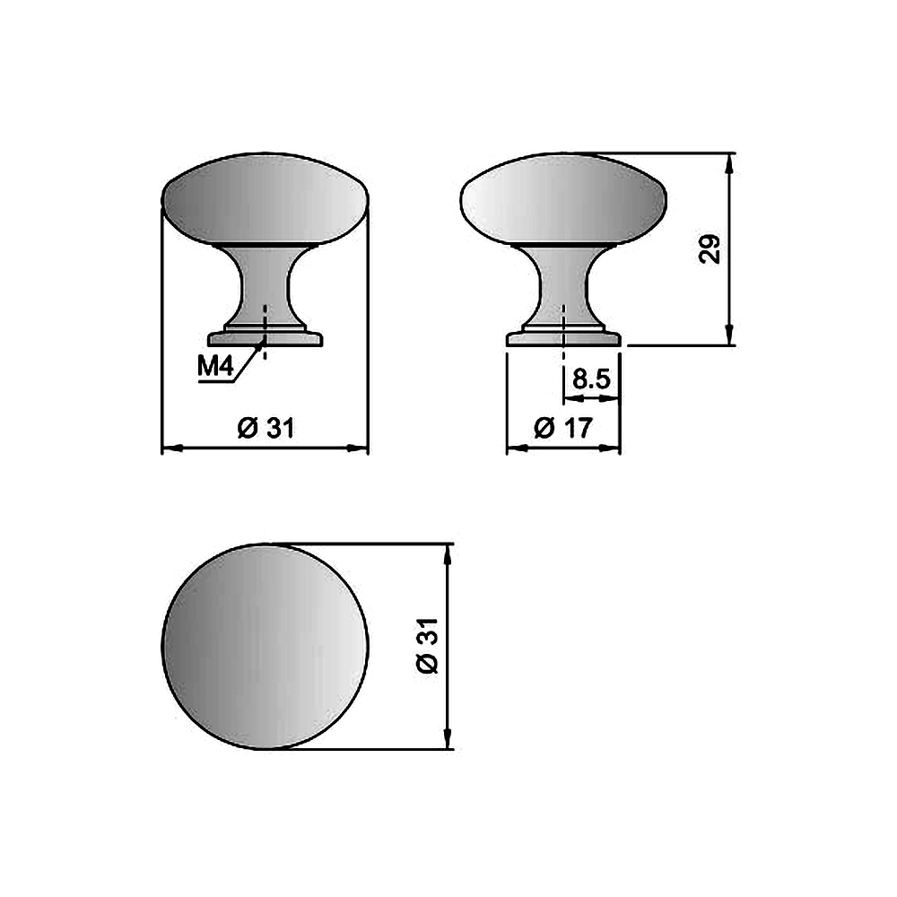 91302-Knopka kovová bílá pr.30mm