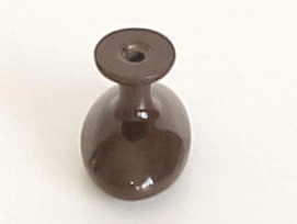 91309-Knopka kovová ovál 34x22mm, hnědá