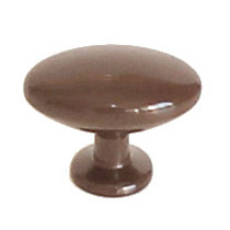 91309-Knopka kovová ovál 34x22mm, hnědá