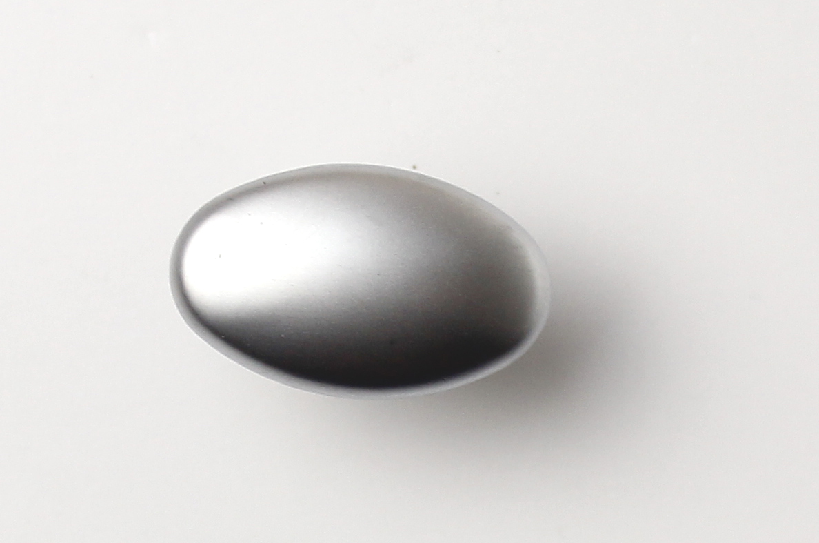 91310-knopka kovová, ovál 34x22mm, sat.chrom K35