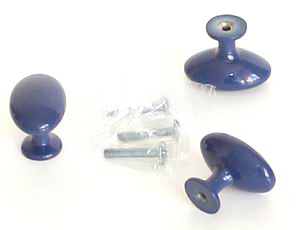 91311-knopka kovová ovál 34x22mm, modrá