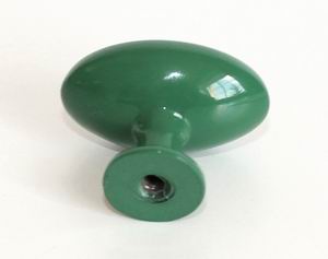 91313-knopka kovová ovál 34x22mm, zelená