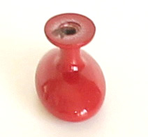 91315-knopka kovová ovál 34x22mm, červená