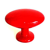 91315-knopka kovová ovál 34x22mm, červená