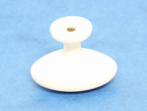 91317-knopka kovová ovál 34x22mm, bílá