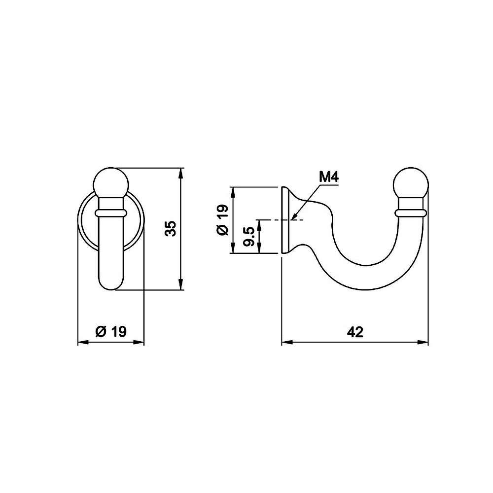 H1a Háček s vrutem zelená