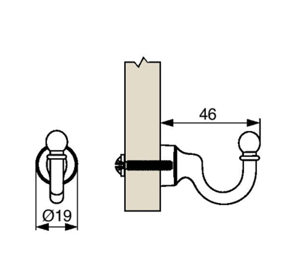H1a Háček s vrutem červená