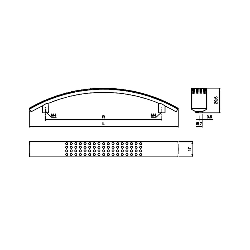 91376 úchytka U005 rozteč 128mm chrom lesk