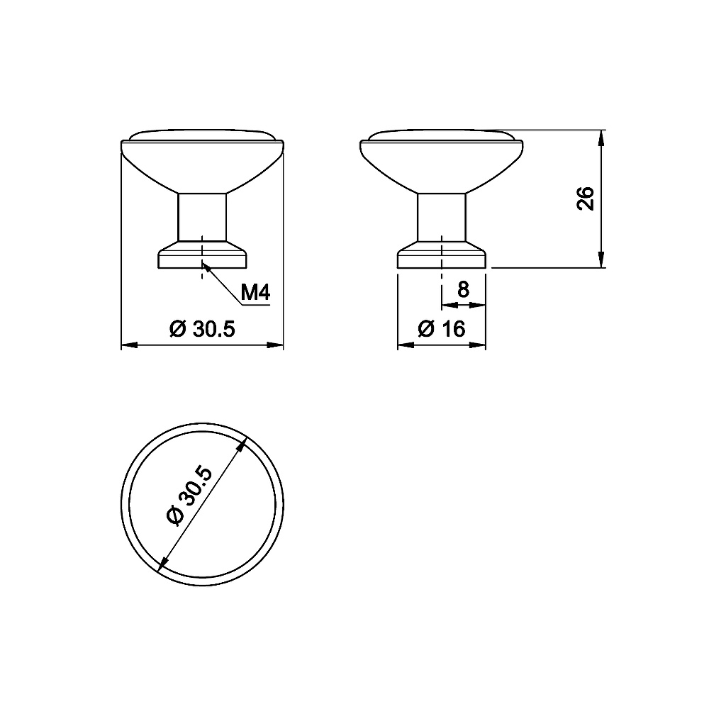 91450 knopka 30,5mm, porcelánová podzim