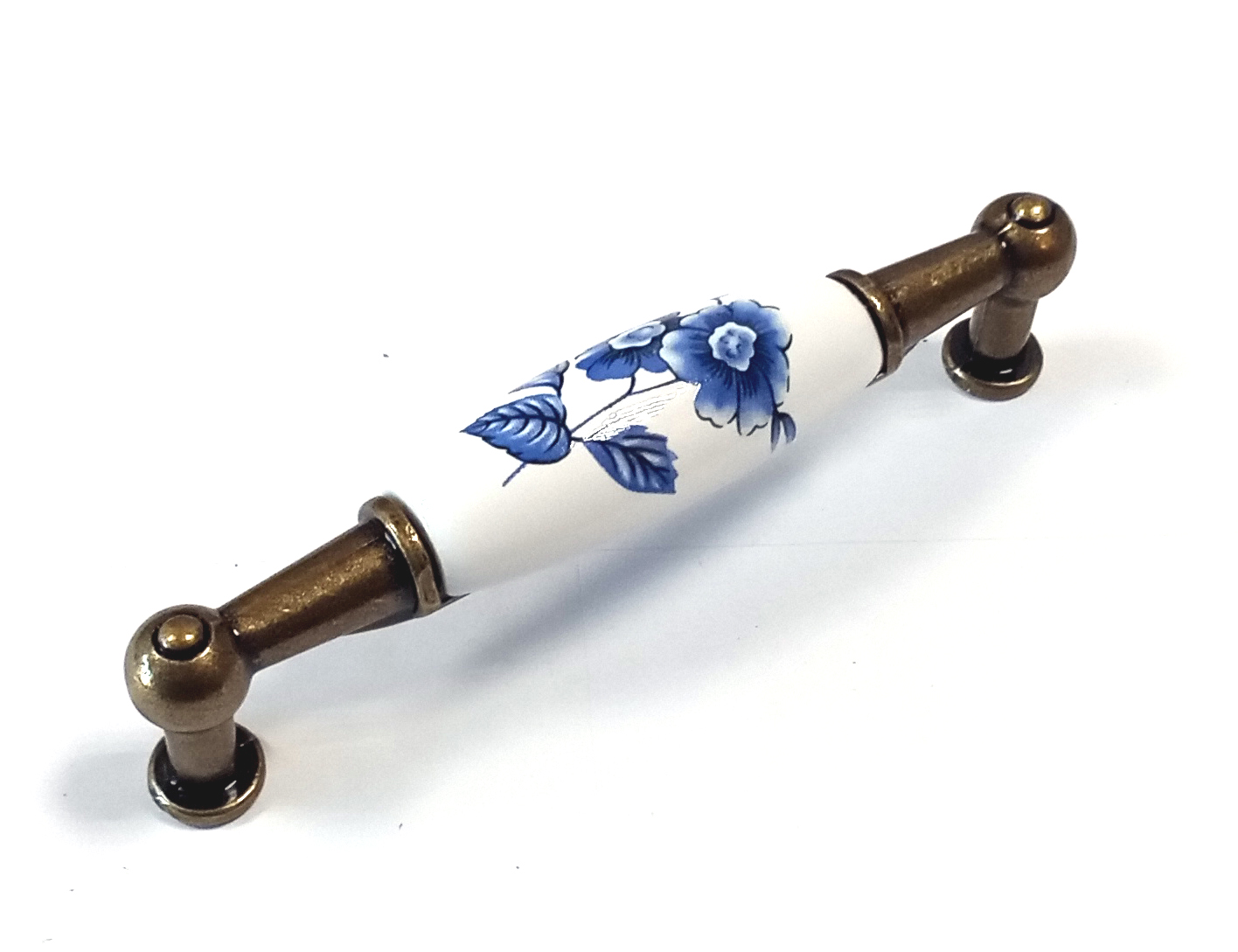 91461-Úchytka 96mm staromos porcelán modrá-cibulák