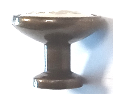 91464 knopka 30,5mm, porcelán zlatý ornament