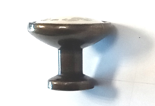 91464 knopka 30,5mm, porcelán zlatý ornament