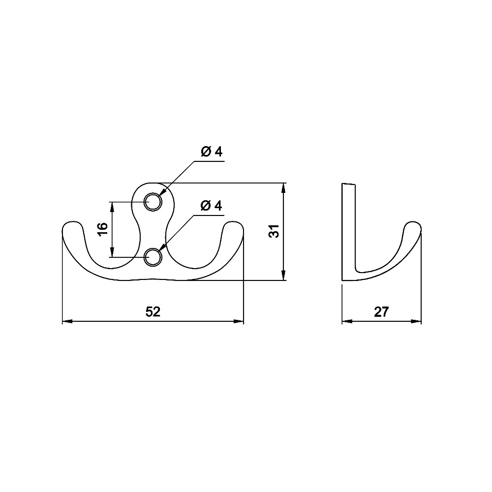 H2C háček Dvojháček - modrý